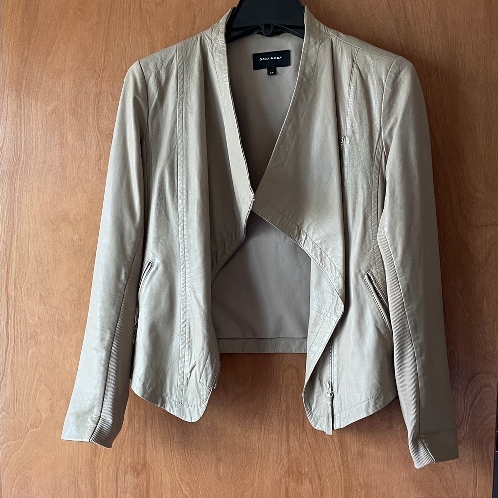 Mackage Beige Leather Jacket